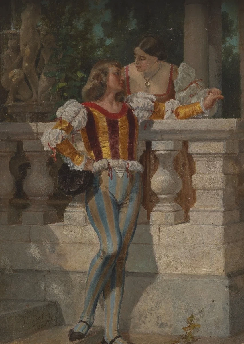 Cesare Detti - Coppia in corteggiamento, 1885